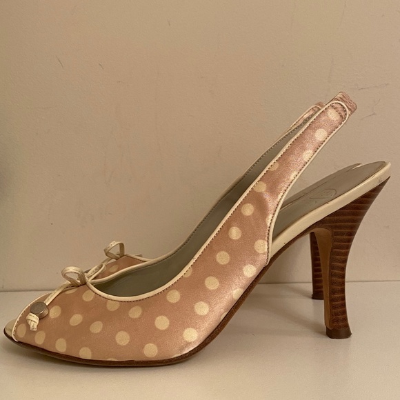 Circa Joan & David Pink Polka Dot w/ Bow Heels - Picture 3 of 12